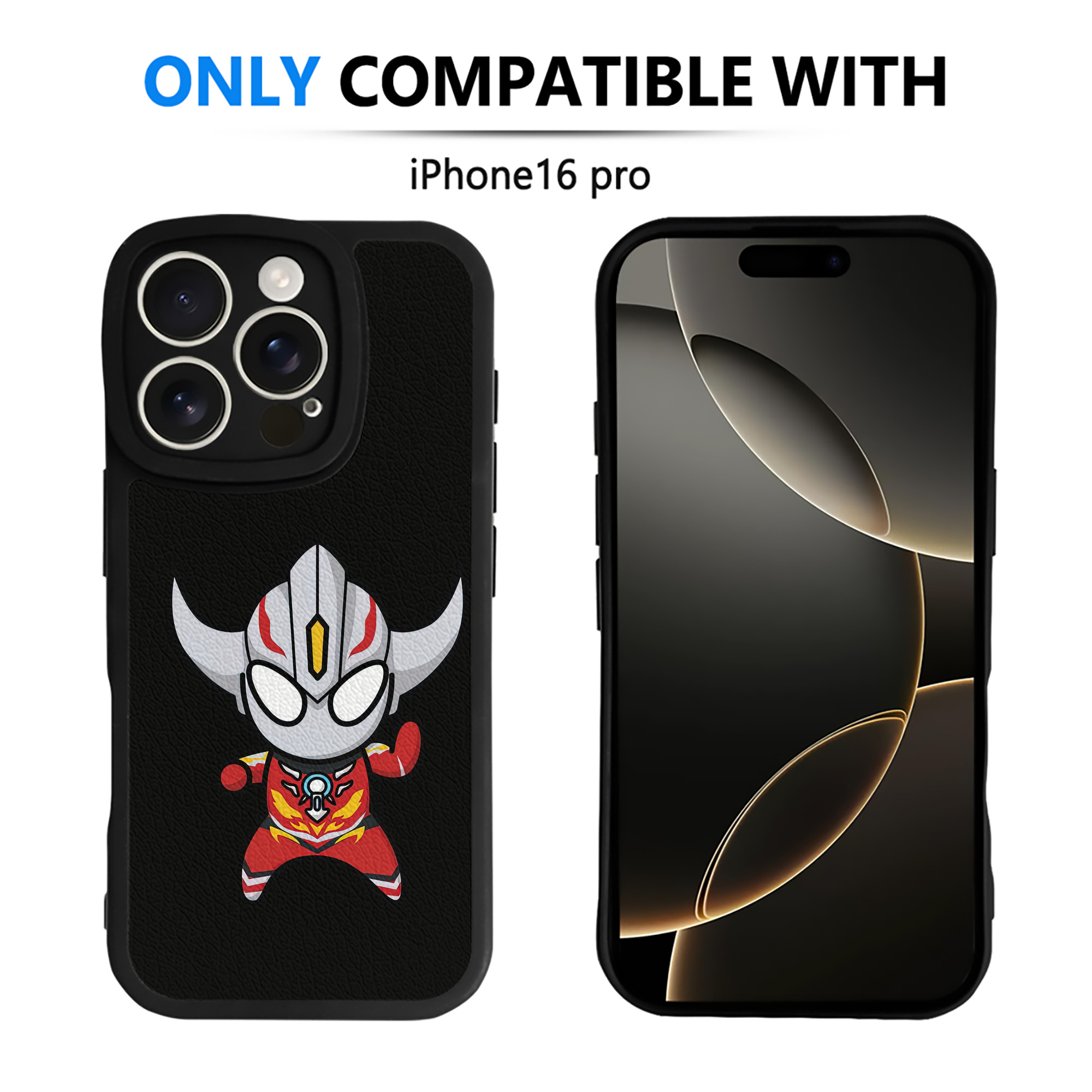 （画像用） ウルトラマン Ultraman 【iPhone 16シリーズ対応】シリコンスマホケース（レザー調） 材質：シリコン